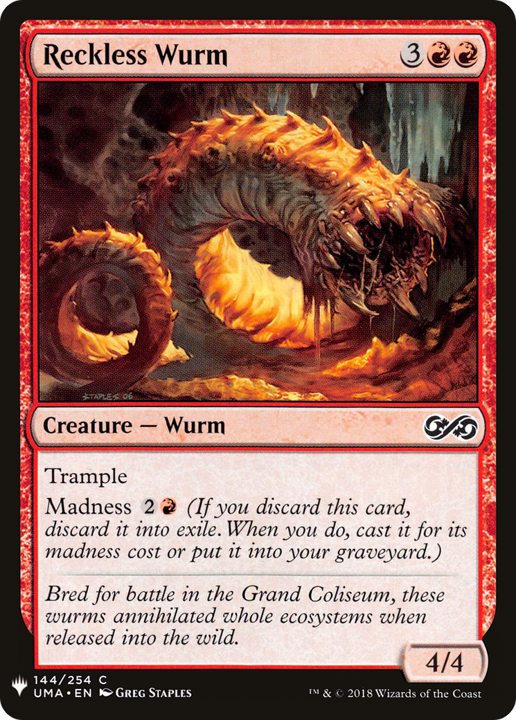 Reckless Wurm Card Image