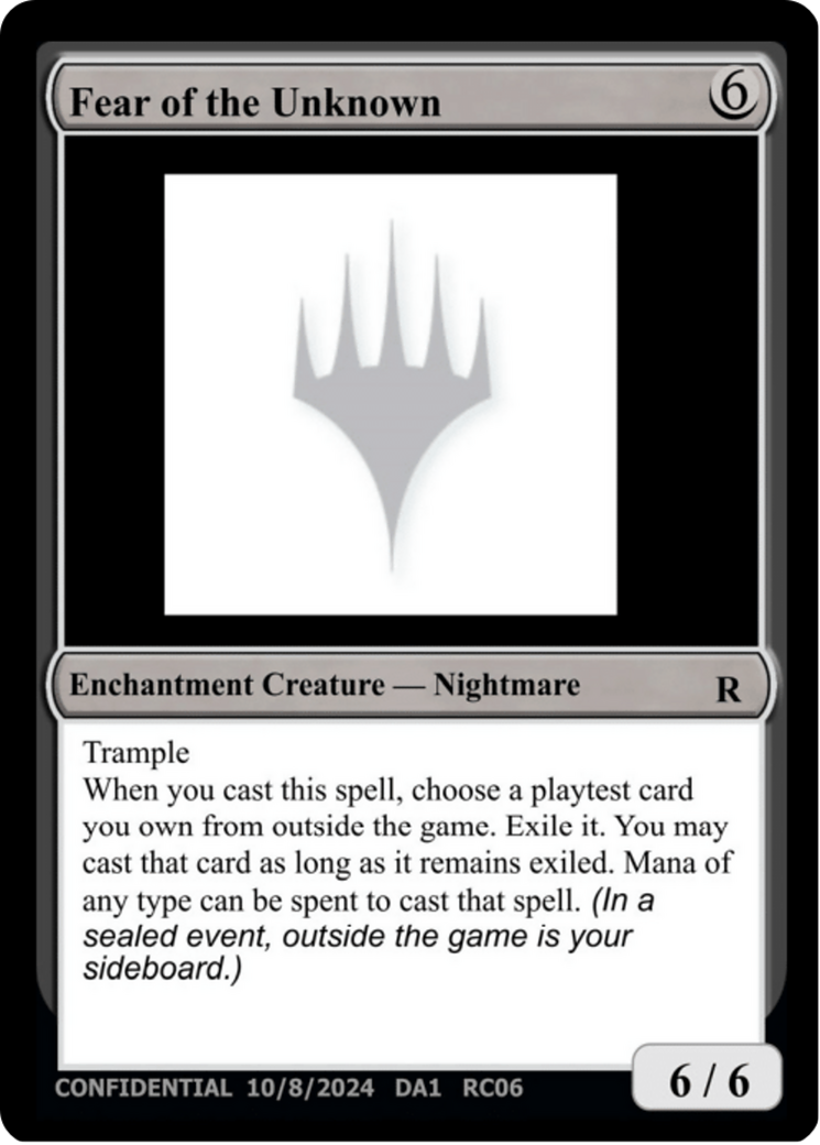 Fear of the Unknown Card Image
