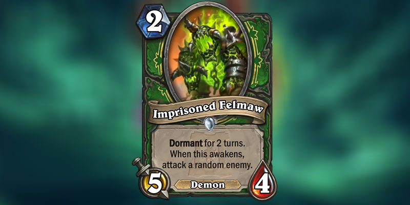 Imprisoned Felmaw is a new Hunter Card Revealed for Hearthstone's Ashes of Outland Expansion