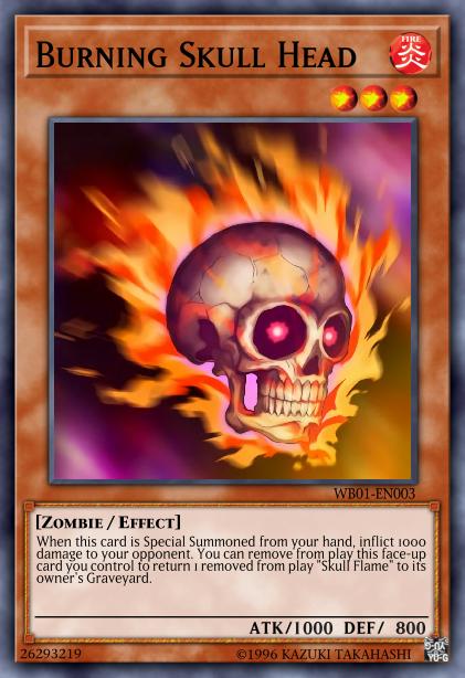 Burning Skull Head Card Image