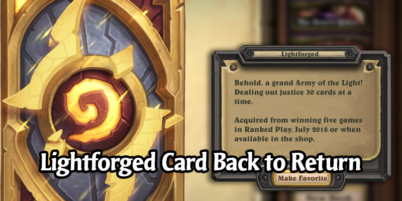 The Lightforged Card Back Returns to the In-Game Shop in the Future