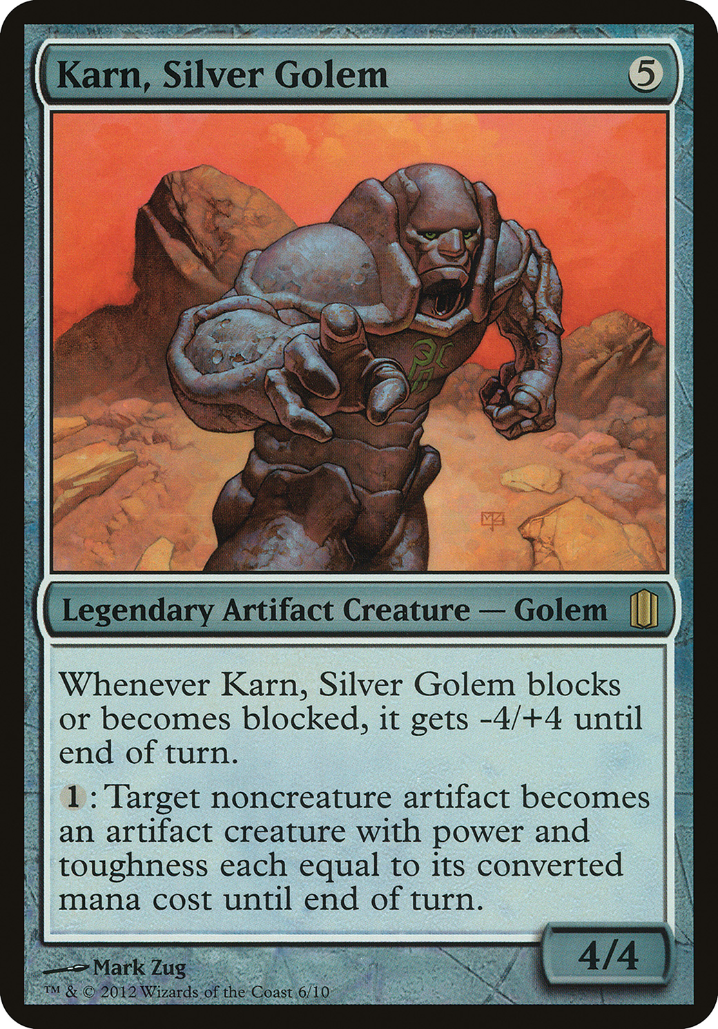 Karn, Silver Golem Card Image