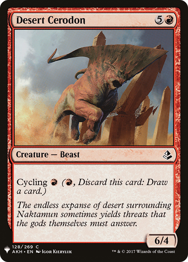Desert Cerodon Card Image