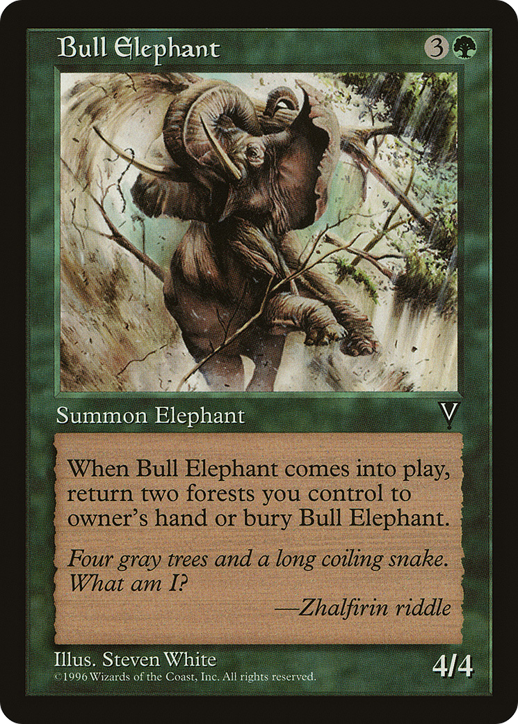 Bull Elephant Card Image