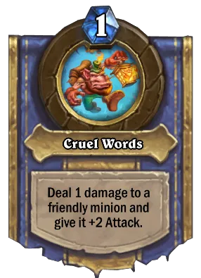 Cruel Words Card Image