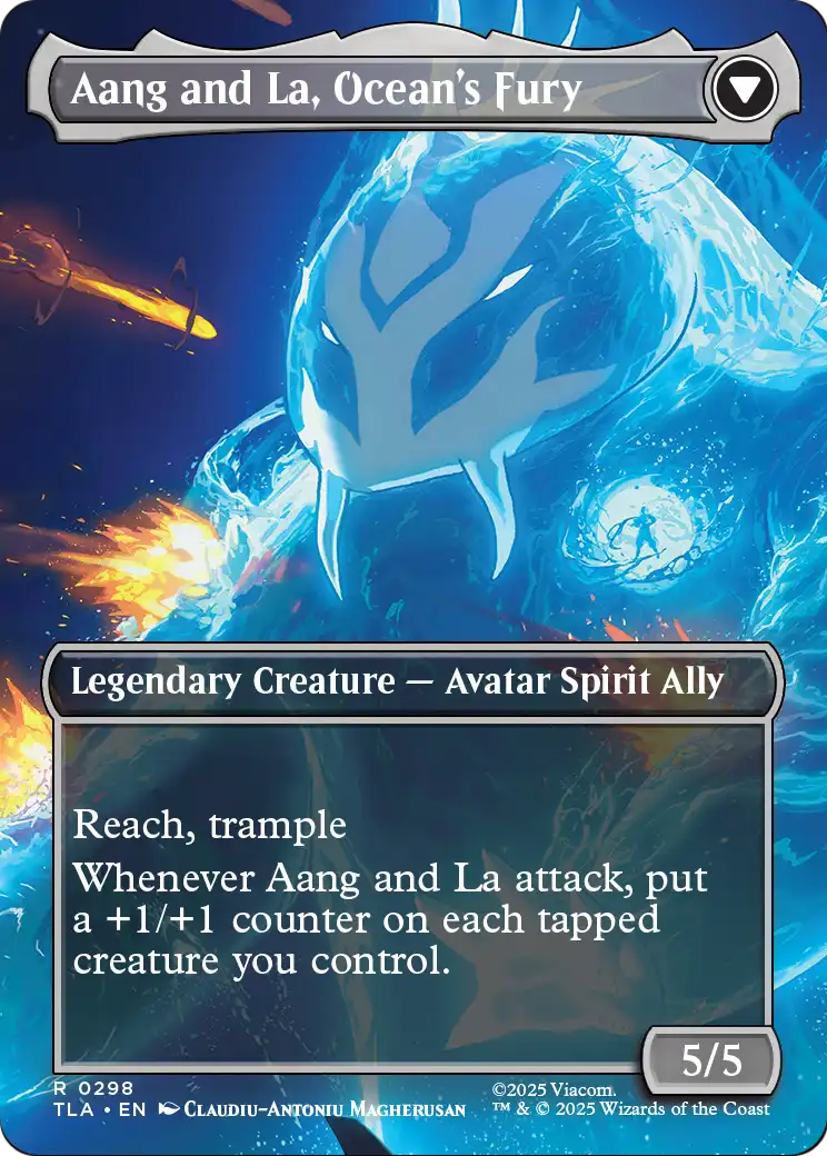 Aang and La, Ocean's Fury Magic: The Gathering card