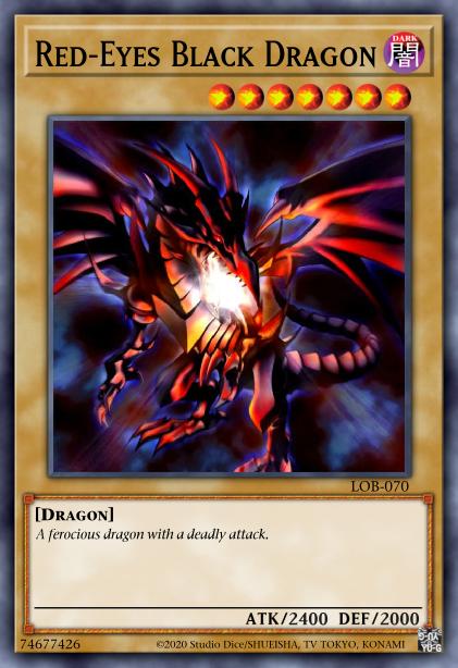 Red-Eyes Black Dragon Yu-Gi-Oh Card, Art 5