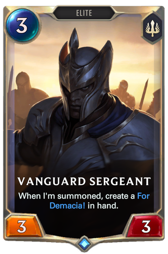 Vanguard Sergeant Card Image