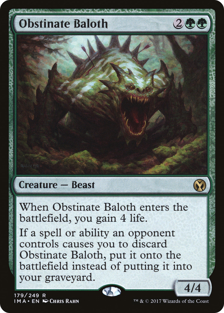 Obstinate Baloth Card Image