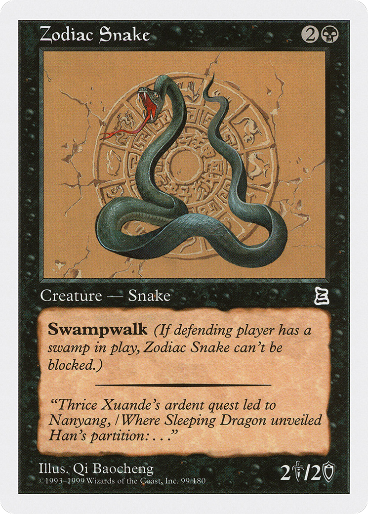 Zodiac Snake Card Image