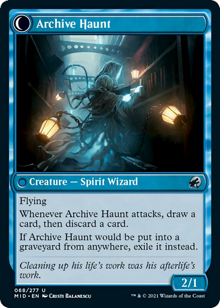 Overwhelmed Archivist // Archive Haunt Card Image