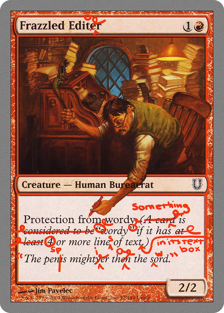 Frazzled Editor Card Image