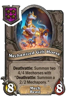 Mechanized Gift Horse Card Image