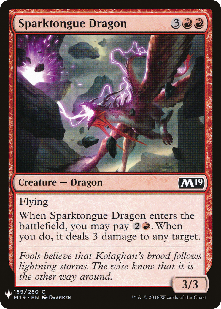 Sparktongue Dragon Card Image