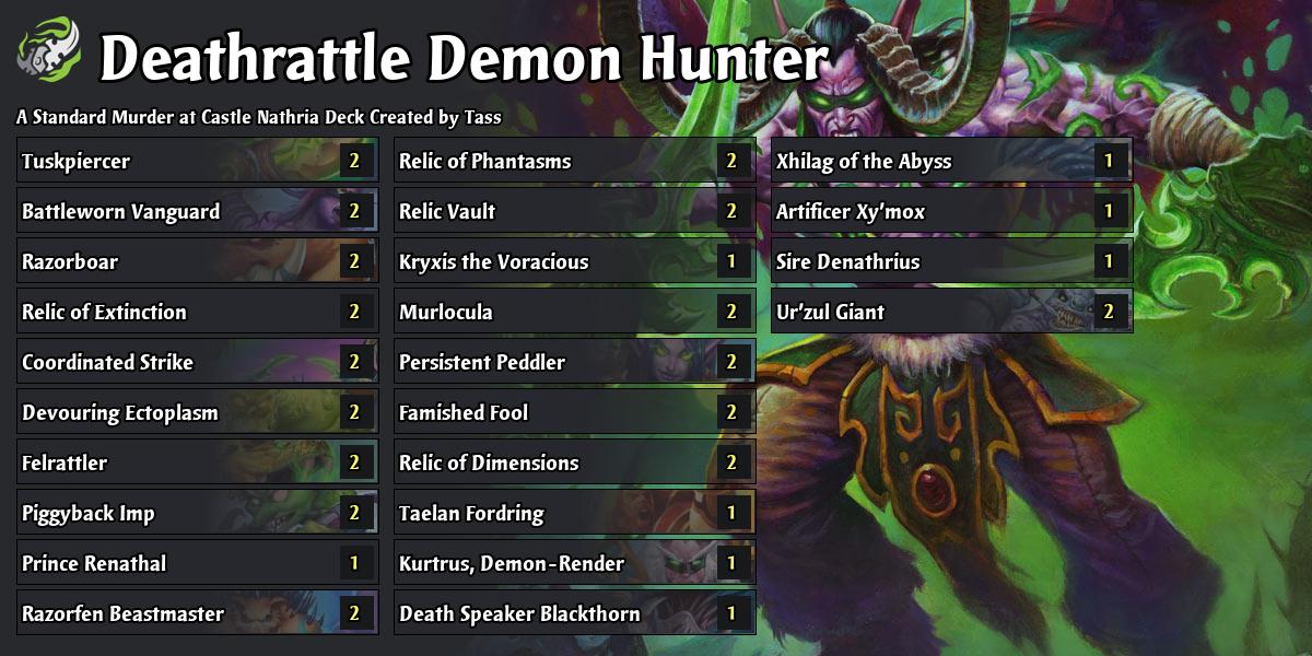 40 card deathrattle - Murder at Castle Nathria Hearthstone Decks - Out ...