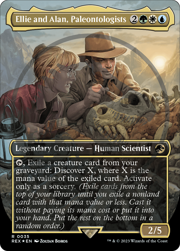 Ellie and Alan, Paleontologists Card Image