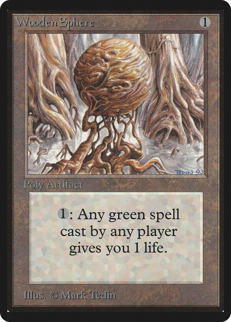 Wooden Sphere Card Image