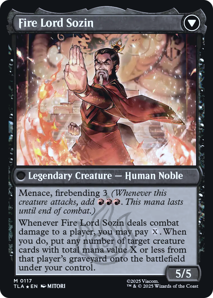 Fire Lord Sozin Magic: The Gathering card