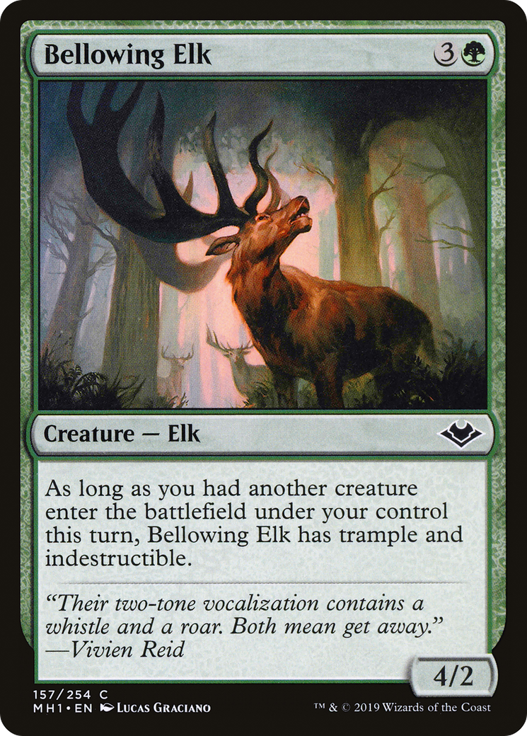 Bellowing Elk Card Image