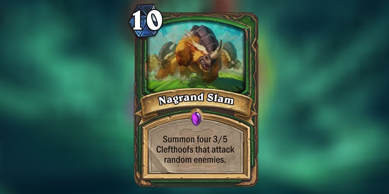 Nagrand Slam is a new Hunter Card Revealed for Hearthstone's Ashes of Outland Expansion