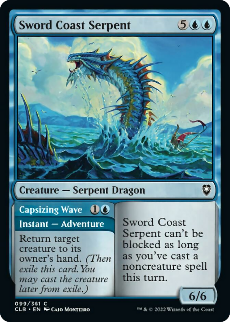 Sword Coast Serpent // Capsizing Wave Card Image