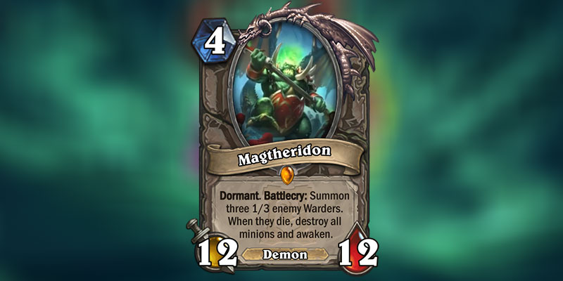 Magtheridon is a new Legendary Card Revealed for Hearthstone's Ashes of Outland Expansion