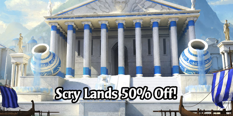 Scry Land Card Styles are 50% Off Today in MTG Arena