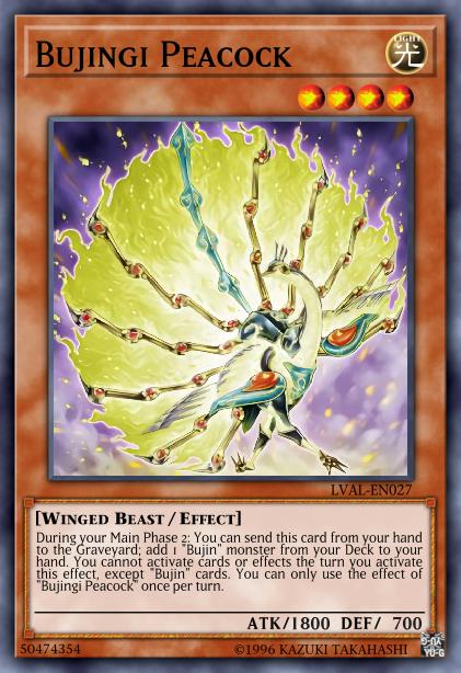 Bujingi Peacock Card Image