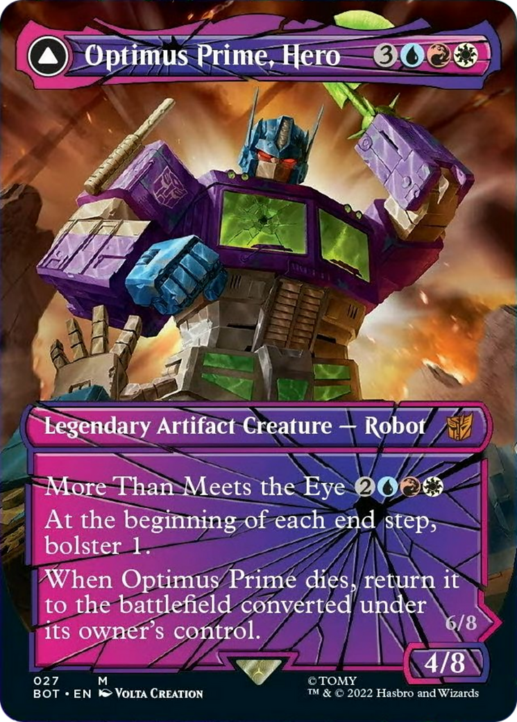 Optimus Prime, Hero // Optimus Prime, Autobot Leader Card Image