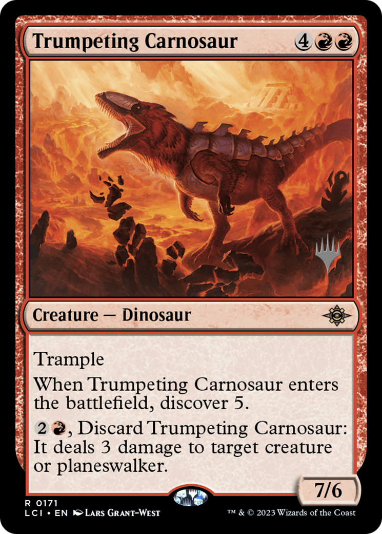 Trumpeting Carnosaur Card Image