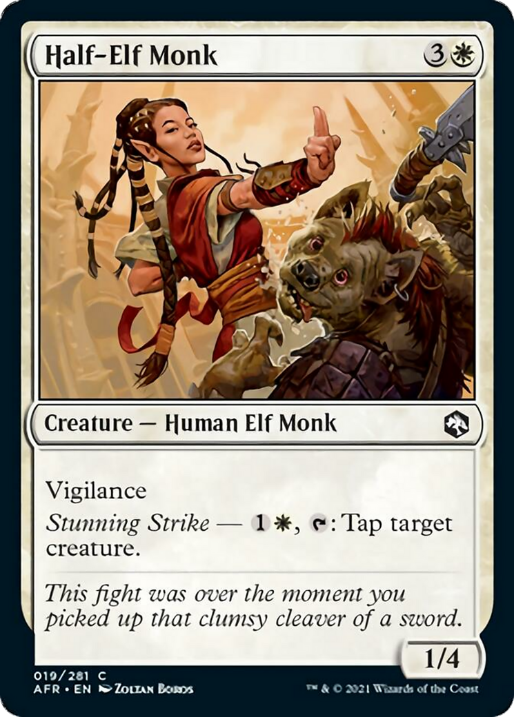 Half-Elf Monk Card Image