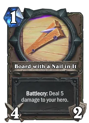 Board with a Nail in It Card Image