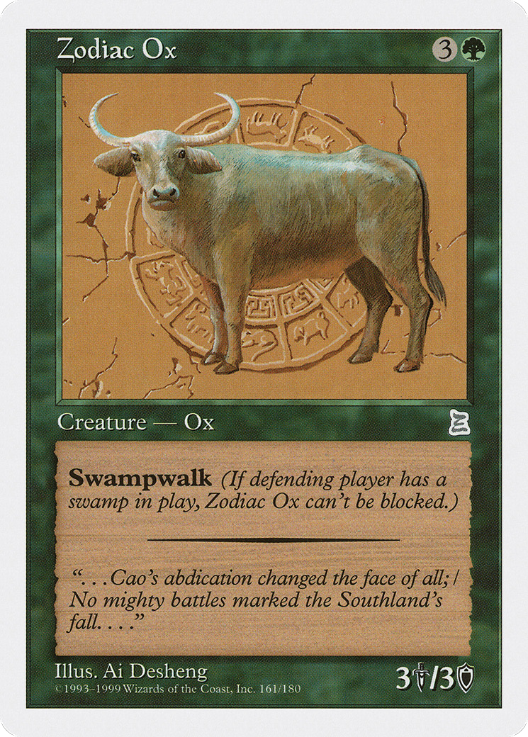 Zodiac Ox Card Image