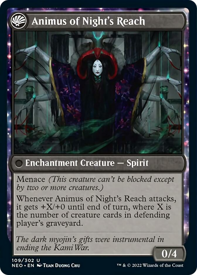 The Long Reach of Night // Animus of Night's Reach Card Image