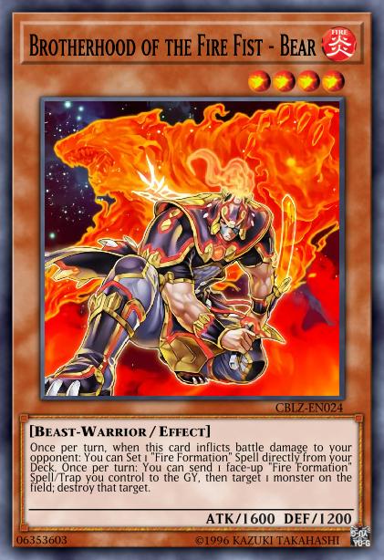 Brotherhood of the Fire Fist - Bear Card Image