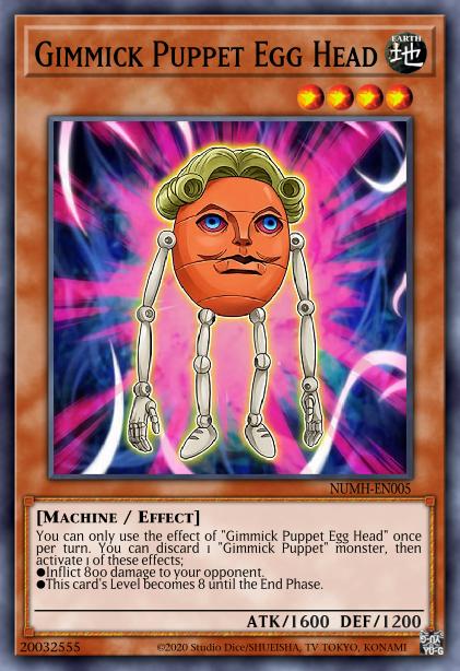 Gimmick Puppet Egg Head Card Image