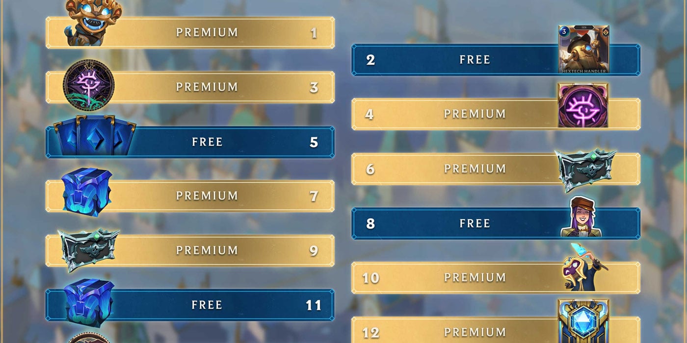 Details on Runeterra's The Path of Champions Mega Event Pass - All Level Unlocks