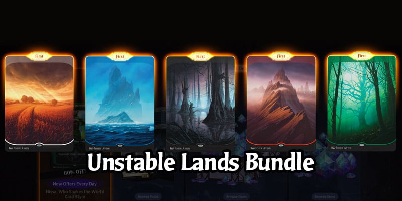 The Unstable Lands Are Now Available on MTG Arena in a Bundle for Gems or Gold