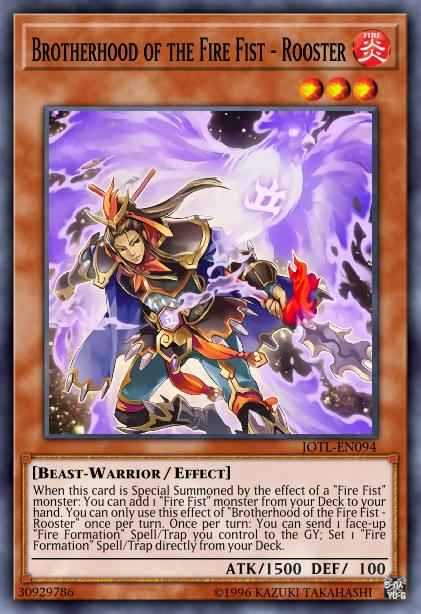 Brotherhood of the Fire Fist - Rooster Card Image