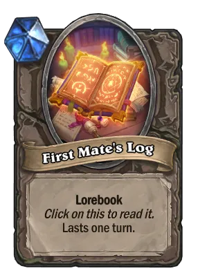 First Mate's Log Card Image