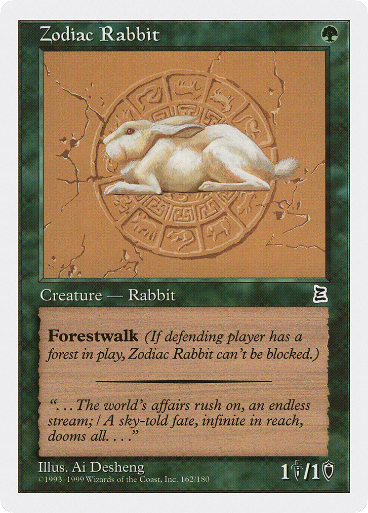 Zodiac Rabbit Card Image