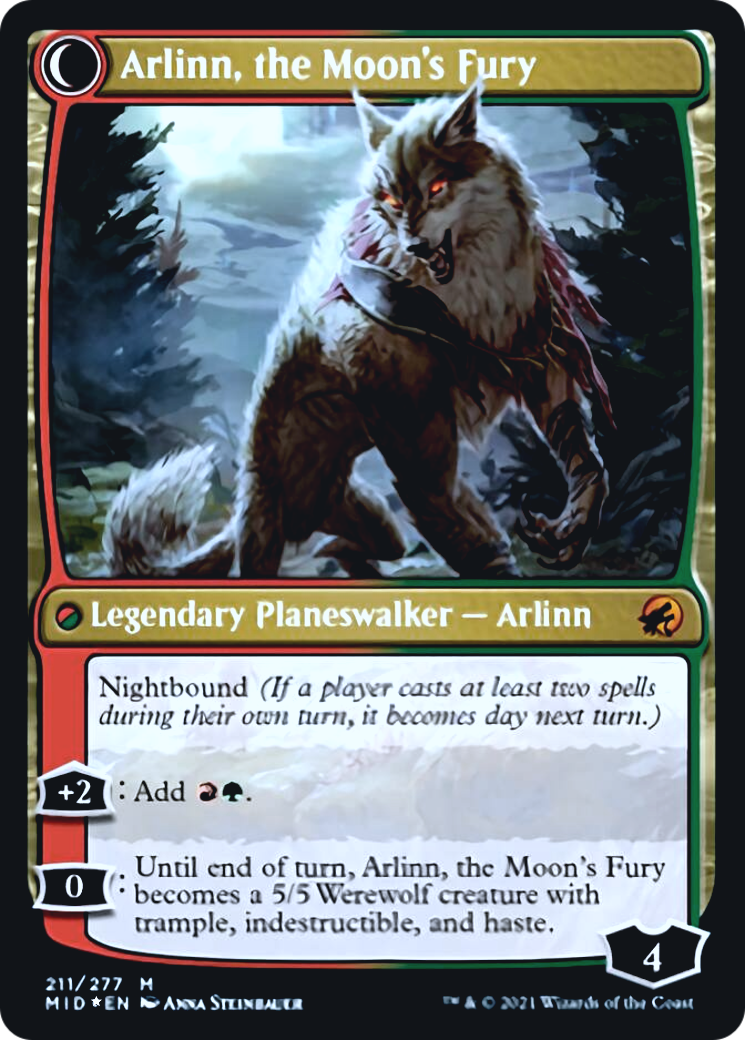 Arlinn, the Pack's Hope // Arlinn, the Moon's Fury Card Image