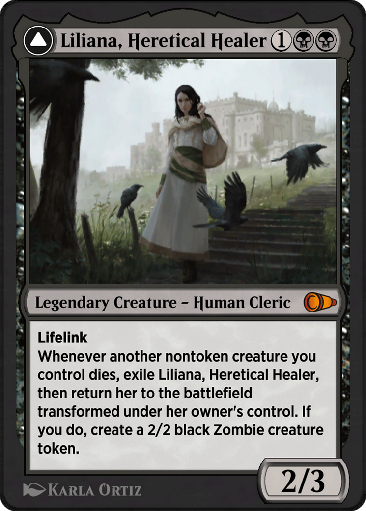 Liliana, Heretical Healer // Liliana, Defiant Necromancer Card Image