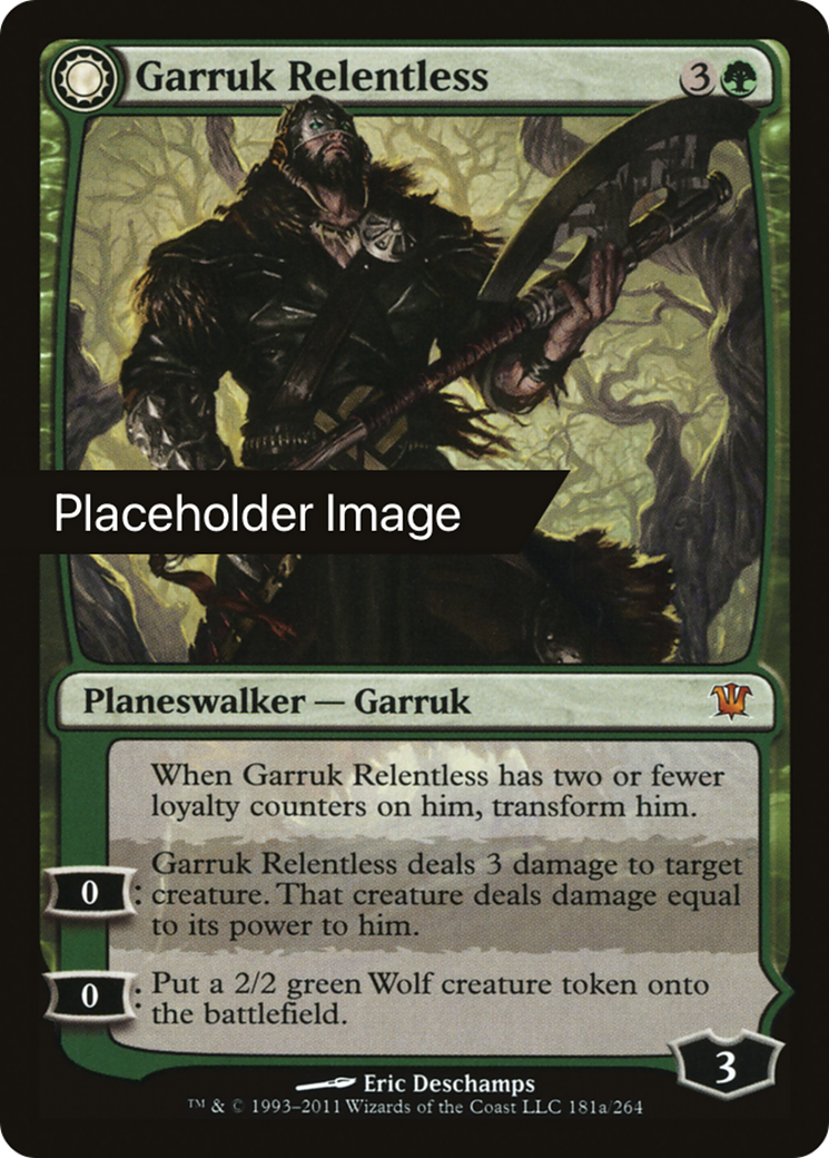 Garruk Relentless // Garruk, the Veil-Cursed Card Image