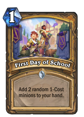 First Day of School Card Image