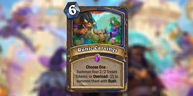 Runic Carvings is a New Druid & Shaman Card Revealed for Hearthstone's Scholomance Academy Expansion