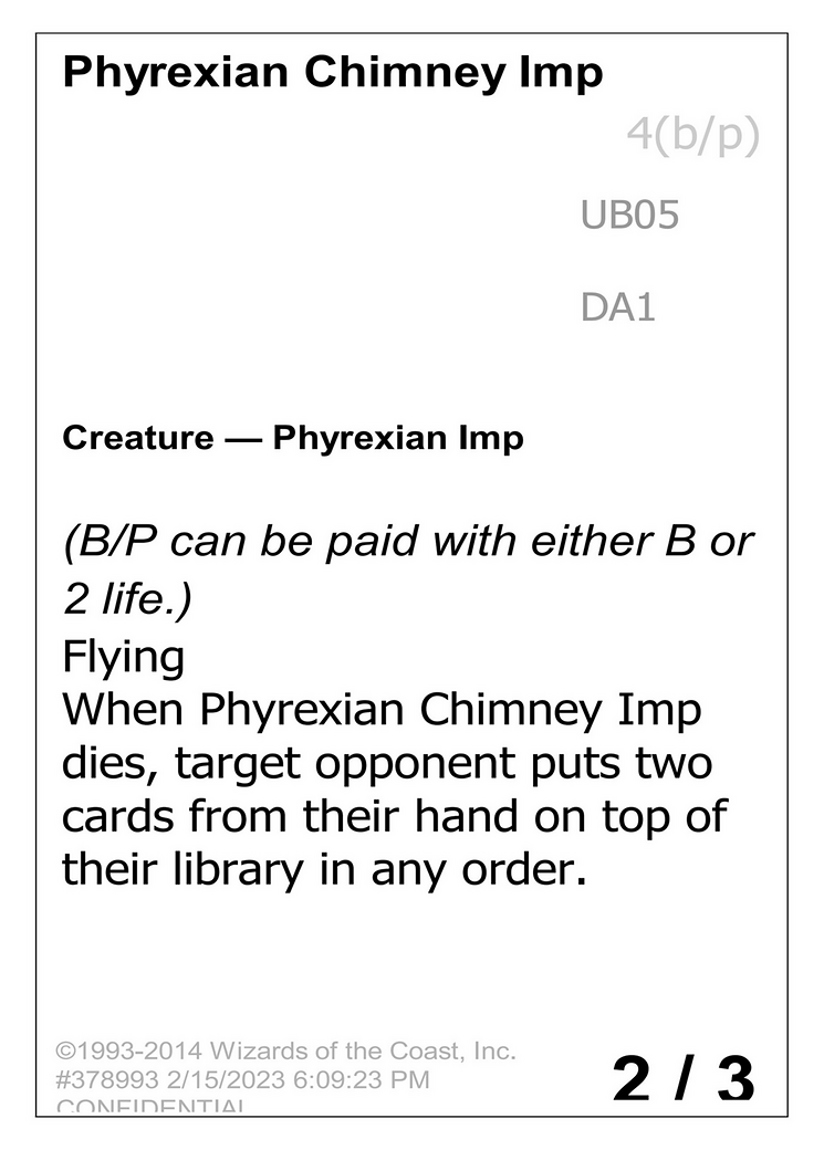 Phyrexian Chimney Imp Card Image