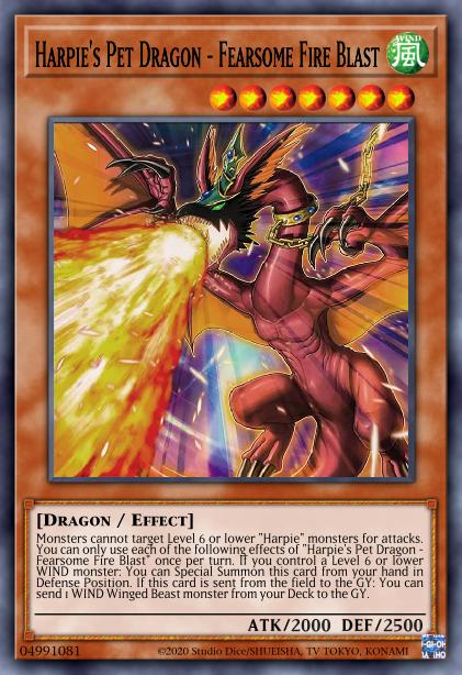 Harpie's Pet Dragon - Fearsome Fire Blast Card Image
