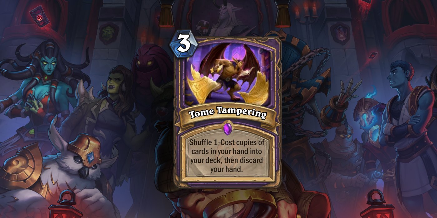 Tome Tampering is a New Warlock Card Revealed by Millenium for Murder at Castle Nathria
