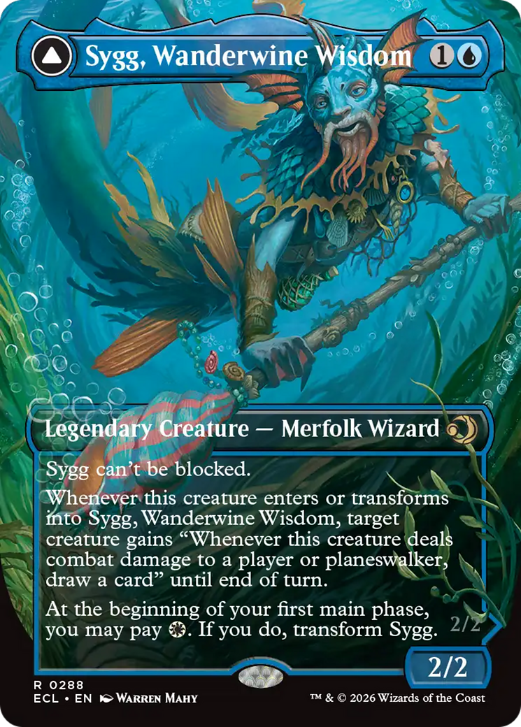 Sygg, Wanderwine Wisdom // Sygg, Wanderbrine Shield Card Image